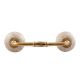 White Marble Ceramic Floral Bridge Handles 